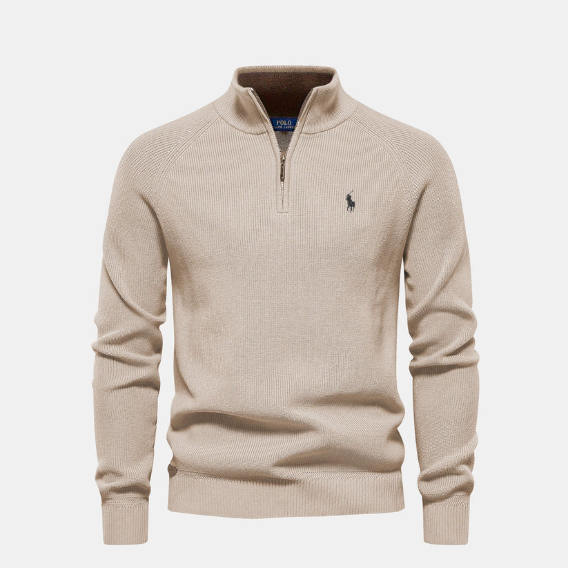 Premium Herren Zip Neck Pullover